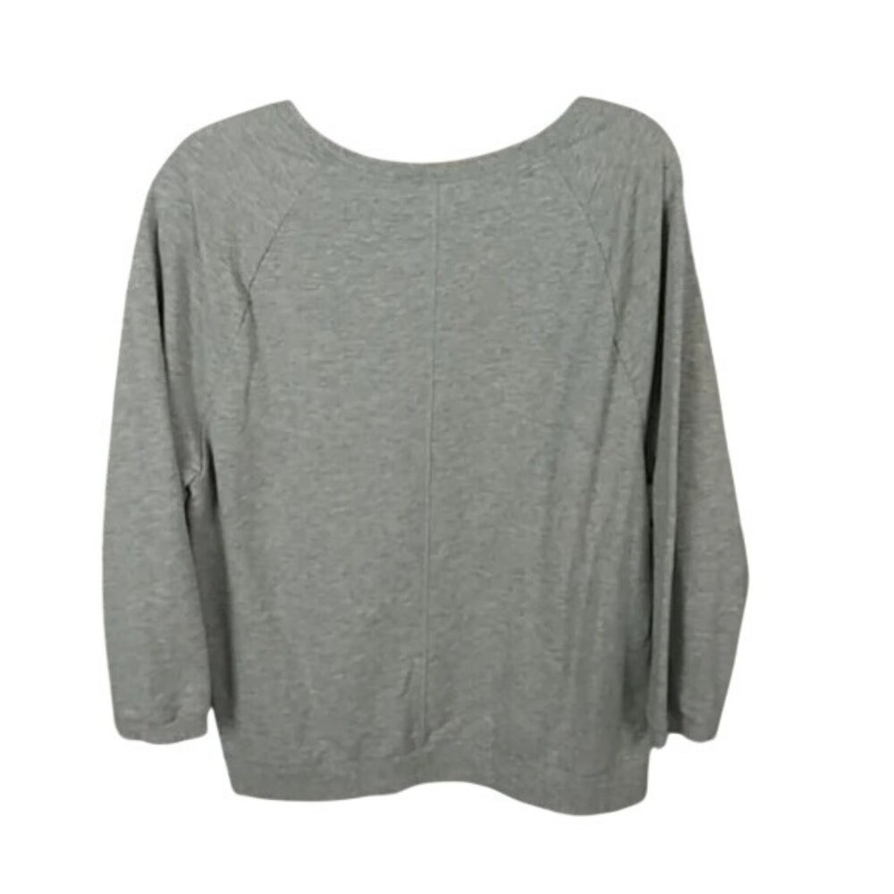 Victorias Secret Sequin Logo Heather Gray Sweatshirt Pullover Medium - Picture 2 of 5